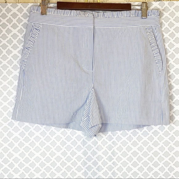 NWOT J. Crew Factory Seersucker Ruffle Shorts - Picture 2 of 11